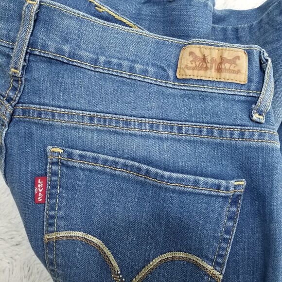 Levis Jeans Womens Size 10 M Blue 512 Straight Leg Perfectly Slimming Dark Wash - Picture 11 of 13